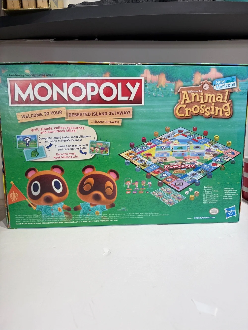 Monopoly Animal Crossing New Horizons Board Game - Colorful Box Art